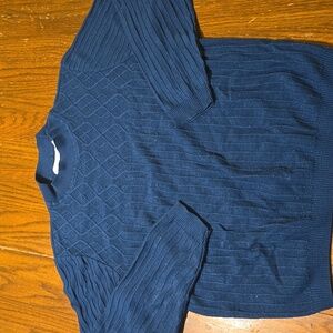 Alfred Dunner Womens Pullover Sweater Blue size M
